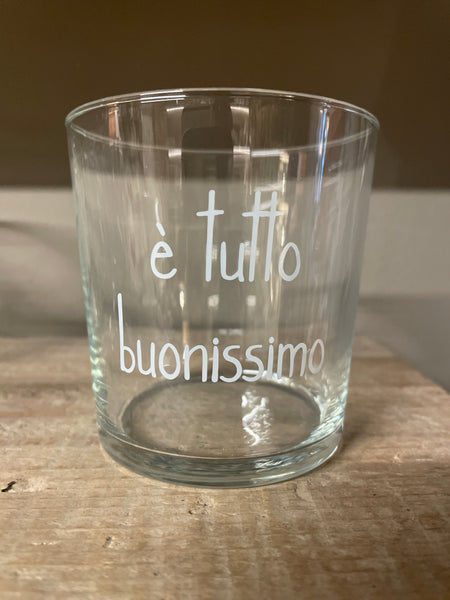 Bicchiere MANGIA BENE E RIDI SEMPRE X 2