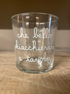 Bicchiere CHE BELLO CHIACCHIERARE A TAVOLA X2