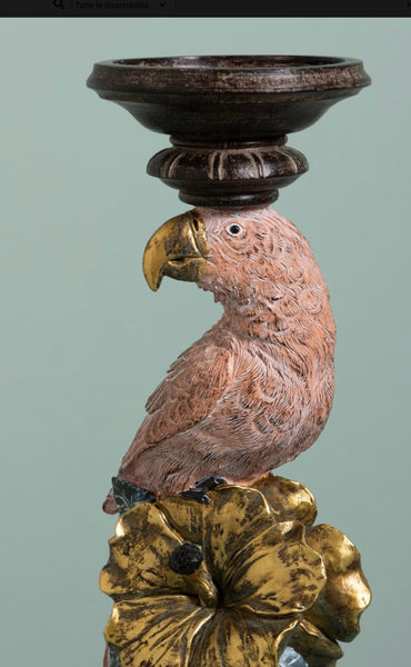 Portacandela PINK PARROT