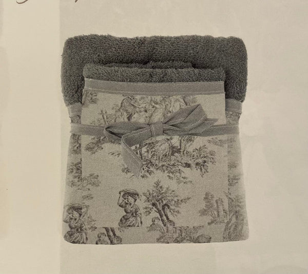 Coppia asciugamani TOILE grigio scuro
